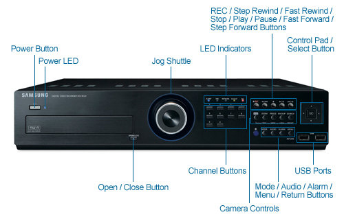 samsung srd-852d 8ch digital video recorder (500gb storage)