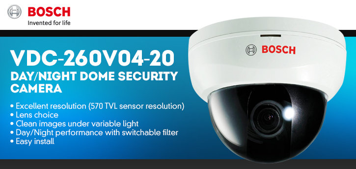 bosch vdc-260v04-20 day/night dome security camera