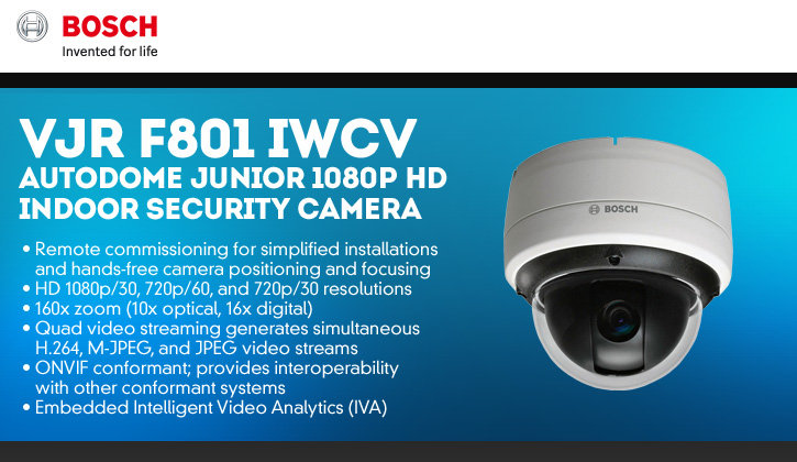 bosch vjr-f801-iwcv autodome junior 1080p hd indoor security camera