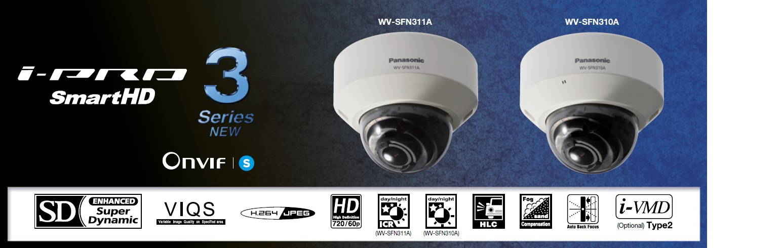 Panasonic WV-SFN311A Indoor Dome IP Security Camera