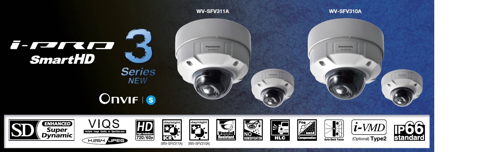 Panasonic WV-SFV311A Outdoor Dome IP Security Camera