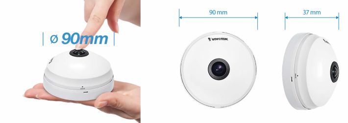 World's Smallest Fisheye Dome Camera 90mm x 37 mm
