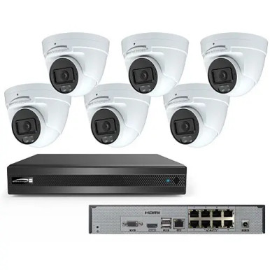 Speco ZIP8T2B 8 Channel 4K NVR System with 2TB HDD - 6 x 4MP