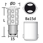 Pirates Cave Value BAY15D LED Bulb 12V 3.6W 264 Lumen 