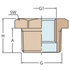 Guidi Brass Bushing Male-Female 3/4 - 1/8" 