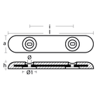  Tecnoseal Aluminium Fairline Bolt On Bar Anode 2.75kg 