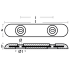  Tecnoseal Zinc Sunseeker Bolt On Bar Anode 11kg 