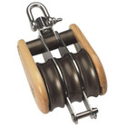  Barton Classic Wooden Victory Triple Swivel & Becket Block 