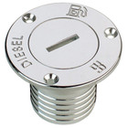 Guidi Diesel Deck Filler With Hose Connector Chrome Plated Brass 