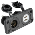 Pirates Cave Value Cigar Lighter & Double USB Socket 12/24V 