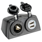 Pirates Cave Value Cigar Lighter & Double USB Socket 12/24V 