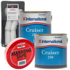 International Cruiser 250 Antifoul 3L (x2) + FREE Roller Pack & Masking Tape