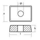  Tecnoseal Small Plate Anode For Trim Tab - 00834MG (01259MG) 