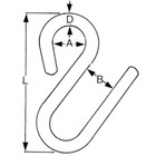 Proboat S-Hook S/S (5-8mm) 