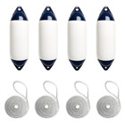 Harrington Marine Harrington Cylindrical Fender 4 Pack (Size 1) 11 x 30cm 