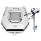 Harrington Marine Harrington Lightweight Pro Air Floor Inflatable Dinghy (Grey) with ePropulsion Spirit 1.0 1kW (3hp) Electric Outboard Motor  