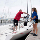 Harrington Marine Harrington Pro Slatted Floor Inflatable Dinghy (Grey) with ePropulsion Spirit 1.0 1kW (3hp) Electric Outboard Motor  