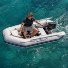 Harrington Marine Harrington Pro Slatted Floor Inflatable Dinghy (Grey) with ePropulsion eLite 500W (1.5hp) Electric Outboard Motor  