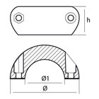  Tecnoseal Zinc Naca Profile Shaft Collar Anode 