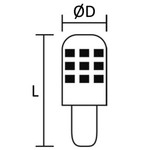 Pirates Cave Value BAY15D LED Bulb 12V Offset Pins for Navigation Lights 12/24V 2.5W 