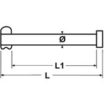 Proboat Drop Nose Pin 6mm S/S 