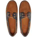 Chatham Cromer Women's Driving Moccasins_imageset:Tan/Navy