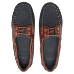 Chatham Cromer Women's Driving Moccasins_imageset:Navy/Burgundy