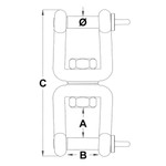 Proboat Jaw/Jaw Swivel S/S (6-8mm) 