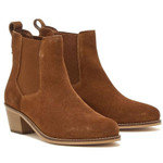  Chatham Barbury Women's Suede Mid-Heel Chelsea Boots Tan 