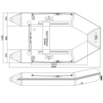  Seago 260 Air Floor 2.6m Inflatable Dinghy with Mercury 4-Stroke 3.5hp Short Shaft Outboard Engine F3.5 MH 