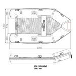  Seago Go Lite 230 2.3m Inflatable Dinghy with Mercury 4-Stroke 3.5hp Short Shaft Outboard Engine F3.5 MH 