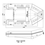  Seago Spirit 270 Air Deck 2.7m Inflatable Dinghy with Seago Dinghy Dolly Wheels 