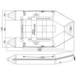  Seago 260 Slatted Floor 2.6m Inflatable Dinghy with Seago Dinghy Dolly Wheels 
