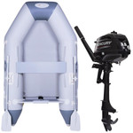  Seago 230 Air Floor 2.3m Inflatable Dinghy with Mercury 4-Stroke 3.5hp Short Shaft Outboard Engine F3.5 MH 
