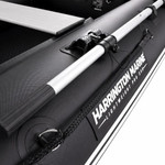 Harrington Marine Harrington Lightweight Pro Air Floor Inflatable Dinghy (Black) with ePropulsion eLite 500W (1.5hp) Electric Outboard Motor  