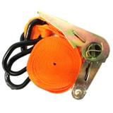 Pirates Cave Value Ratchet Strap w/ Plastic Coated Metal Hooks 