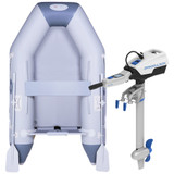 Seago 230 Air Floor 2.3m Inflatable Dinghy with ePropulsion Spirit 1.0 Plus 1kW (3hp) Short Shaft Electric Outboard Motor