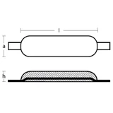 Tecnoseal 00306 Zinc Weld On Oval Bar Anode 5kg