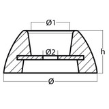 Tecnoseal 00101UK Zinc Disc Anode 70mm
