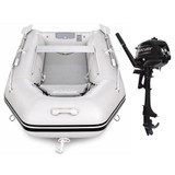 Harrington Marine Harrington Lightweight Pro Air Floor Inflatable Dinghy (Grey) with Mercury Short Shaft Outboard Engine  