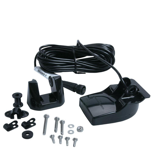 Garmin Plastic Transom Mount Transducer with Depth & Temperature (Dual Frequency, 6-Pin)   Garmin Plastic Transom Mount Transducer with Depth & Temperature (Dual Frequency, 6-Pin)