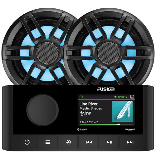 Fusion RA210 Marine Stereo + 6.5" XS Series Sports Marine Speaker w/ RGB Lighting Bundle   Fusion RA210 Marine Stereo + 6.5" XS Series Sports Marine Speaker w/ RGB Lighting Bundle