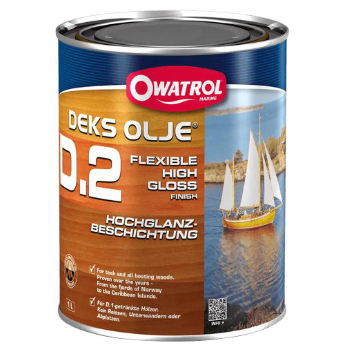 Owatrol Deks Olje D2 High Gloss Finish Coat 1L 