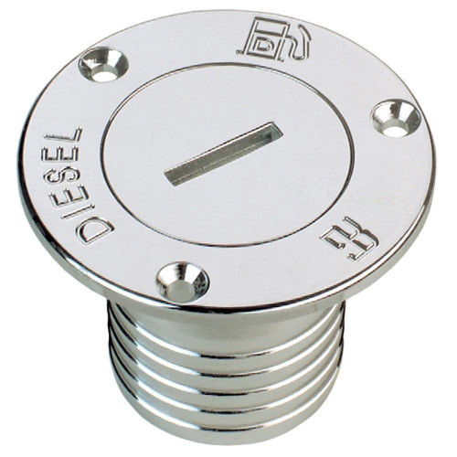 Guidi Diesel Deck Filler With Hose Connector Chrome Plated Brass 