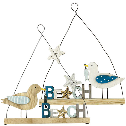 Nauticalia Hanging Seagull with Fish 