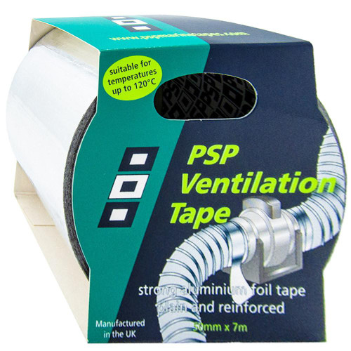PSP Aluminium Foil Ventilation Tape 50mm x 7m   PSP Aluminium Foil Ventilation Tape 50mm x 7m