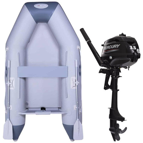  Seago 260 Air Floor 2.6m Inflatable Dinghy with Mercury 4-Stroke 3.5hp Short Shaft Outboard Engine F3.5 MH 