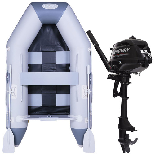 Seago 230 Slatted Floor 2.3m Inflatable Dinghy with Mercury 4-Stroke 3.5hp Short Shaft Outboard Engine F3.5 MH