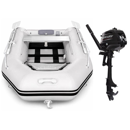 Harrington Marine Harrington Pro Slatted Floor Inflatable Dinghy (Grey) with Mercury Short Shaft Outboard Engine  