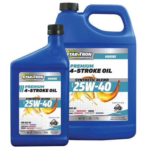  Starbrite 25W-40 Synthetic Blend 4-Stroke Outboard Oil 